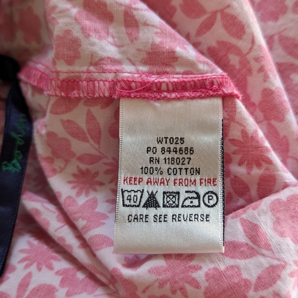 Boden Ditzy Floral Pajama Shorts 100% Cotton Size 20 Pink White Polka Dot - Picture 7 of 9